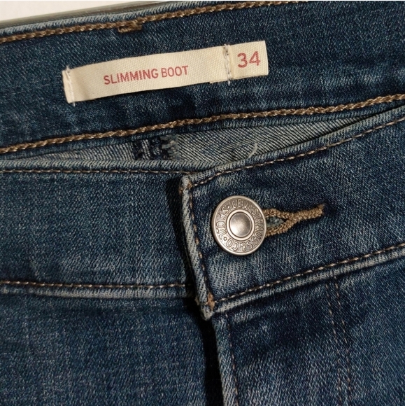 Levi's Blue Denim Cutoff Raw Edge Hem  Jeans Size 34 - Picture 3 of 8